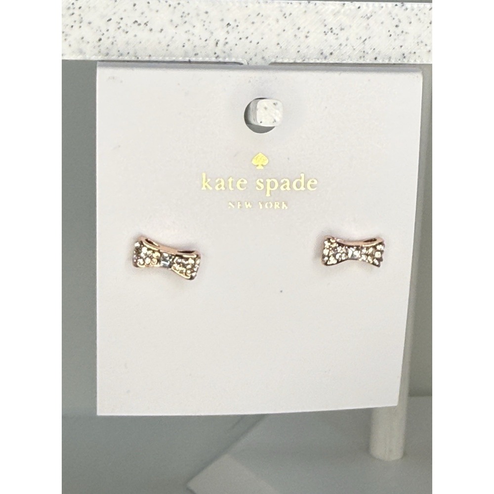 KATE SPADE BRAND NEW READY SET BOW ROSE GOLD STUD EARRINGS